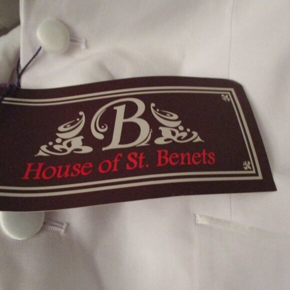 NEW NWT HOUSE OF ST. BENETS Tuxedo Sport Jacket Blazer 40R WHITE Formal Wedding - Picture 2 of 4